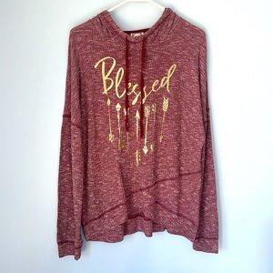 Pullover hooded long sleeve shirt Size XL